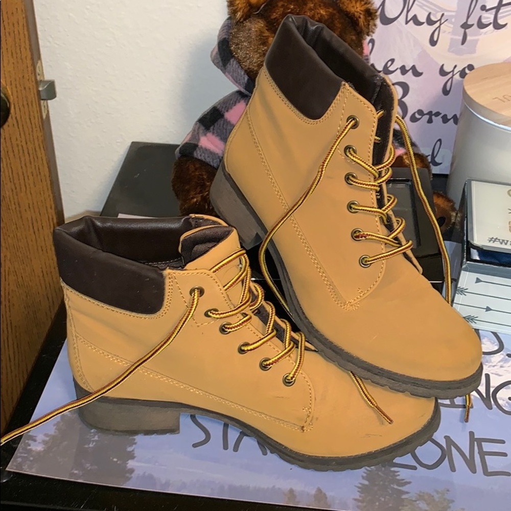 Tan boots